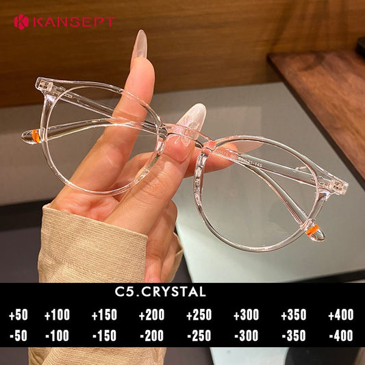 KANSEPT Retro Round Men and Women Optical Prescription Glasses Myopia Hyperopia Progressive Eyewear Eyepieces for Reading Lenses