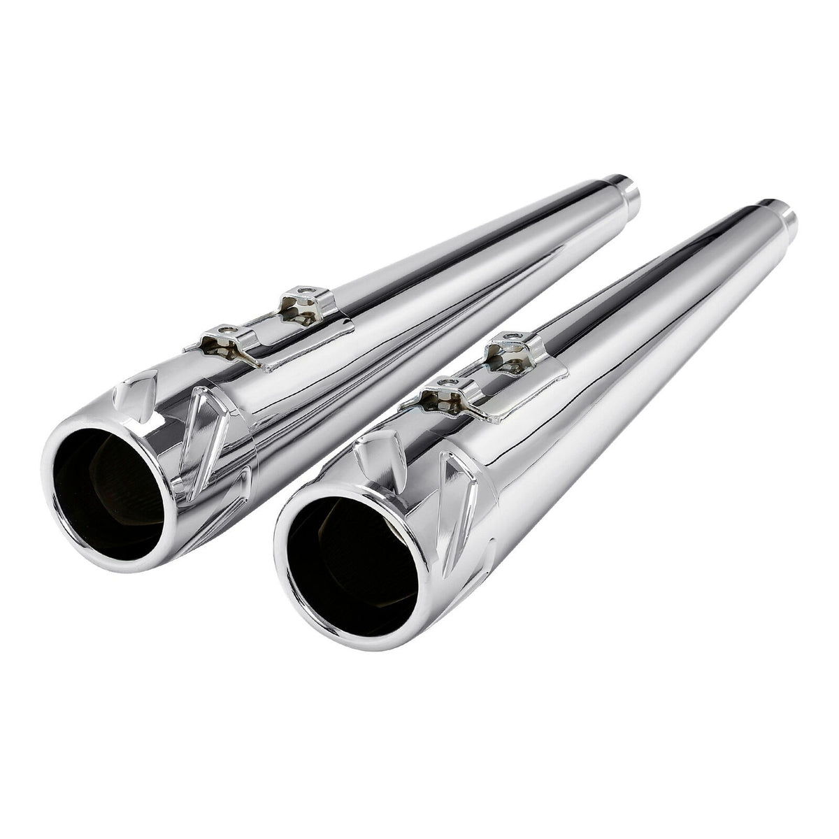 Motorcycle 4' Exhaust Pipes For Harley Touring Road King Models With Dual Exhaust 1995-2016 2015 2014 2013 2012 11 Black/Chrome