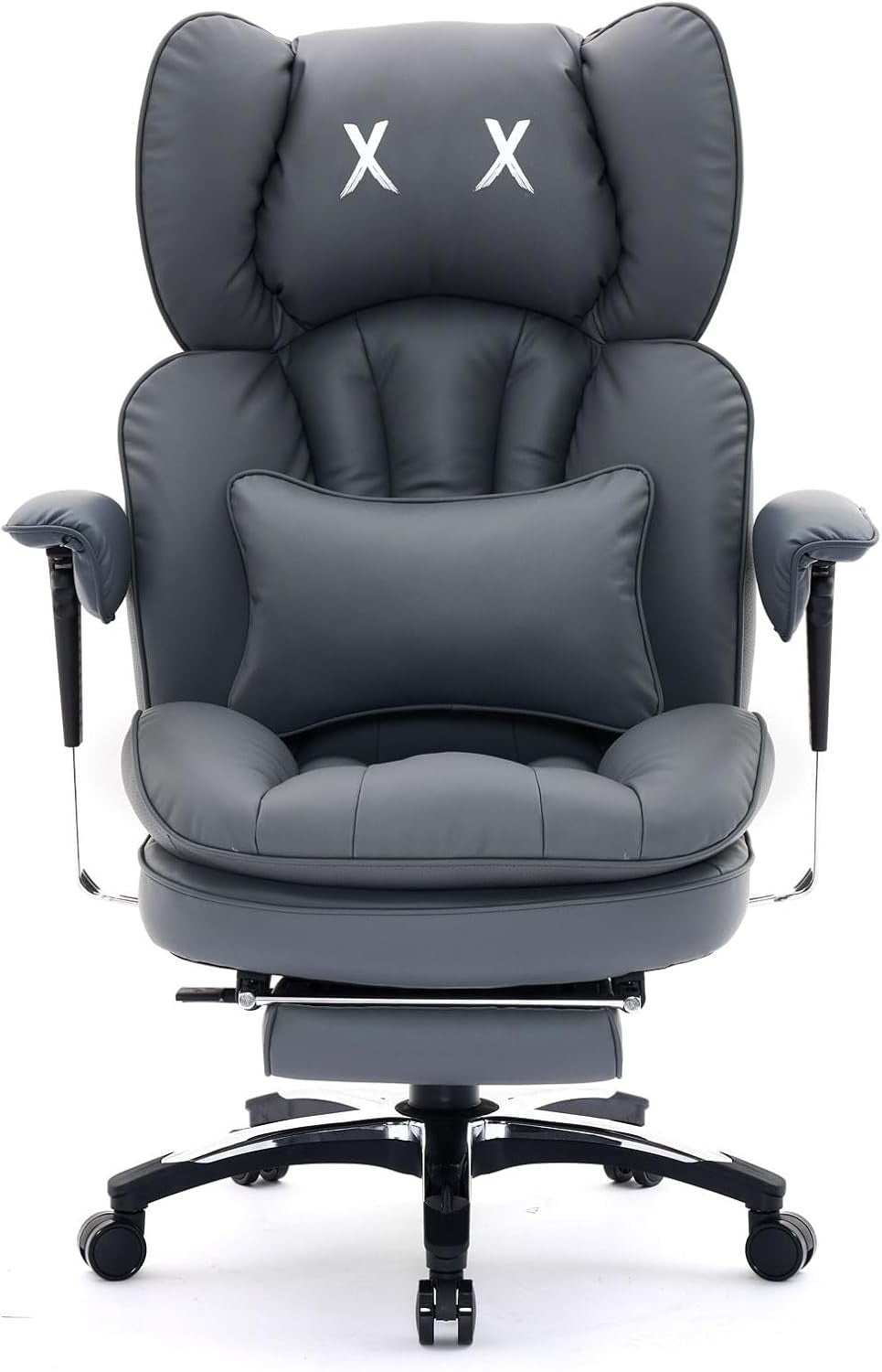 Cadeira de Escritório Grande e Alta para 400lbs, Cadeira de Escritório Executiva Ergonômica de Encosto Alto com Apoio para os Pés, Cadeira de Mesa de Computador Larga para Home Office