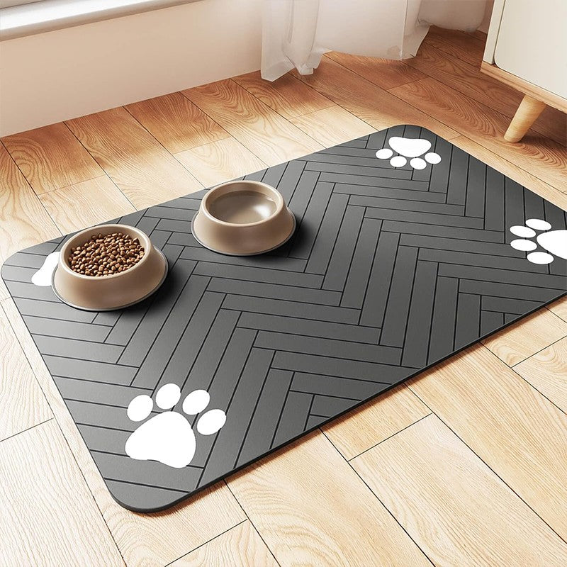 Jogo Americano para Cães e Gatos, Tapete Comedouro, Bebedouro, Alimentação para Cães e Gatos, Tapete de Secagem Rápida, Impermeável, Almofada para Comedouro de Animais de Estimação
