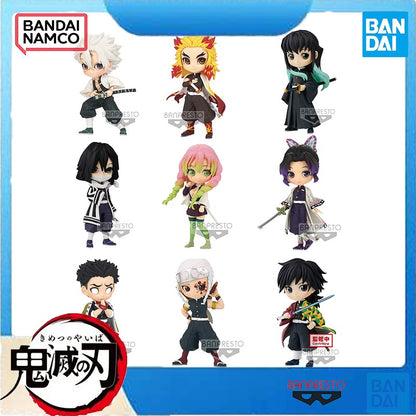 Bandai Oficial Demon Slayer Q posket Petit - Nove Hashiras e Nezuko - Kyojuro Rengoku, Mitsuri Kanroji, Miniatura Oficial