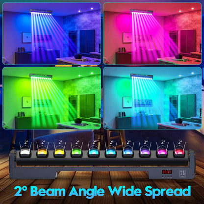 2PCS RGBW 4in1 Wall Wash Light 250W Swing Dot Beam Lights DJ Disco Party Lights LED Effect Light for Stage Theater Bar Wedding