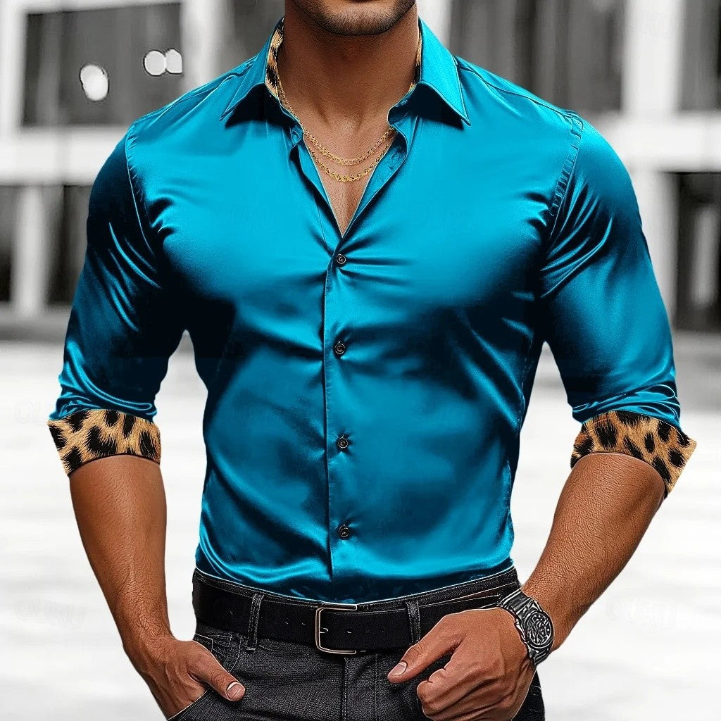 Spring summer Autumn Winter formal men's long-sleeved shirt Luxury wrinkle-proof non-ironing solid color business casual bu