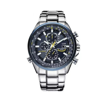 Blue Angels Watch for Men, Pilot Military Aviation Watch, Stainless Steel Bracelet with Large Luminous Dial, Gift for Him