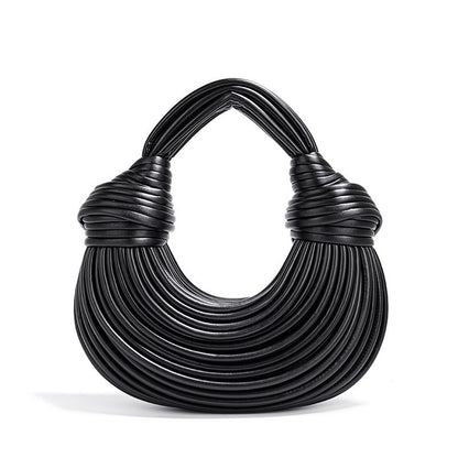 2024 New Gold Handbags for Women Luxury Designer Brand Handwoven Noodle Bags Rope Knotted Evening Clutch Underarm Dumpling Bag