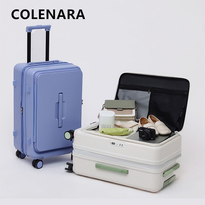 COLENARA Suitcase on Wheels 22"24"26"28"30 Inch Large Capacity Trolley Case 20" PC Boarding Box Student Travel Bag Luggage