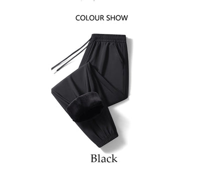 Winter Running Pants Men's Outdoor Waterproof Windproof Thickened Jogging Sports Trousers Warm Fitness Sports Casual Long Pants