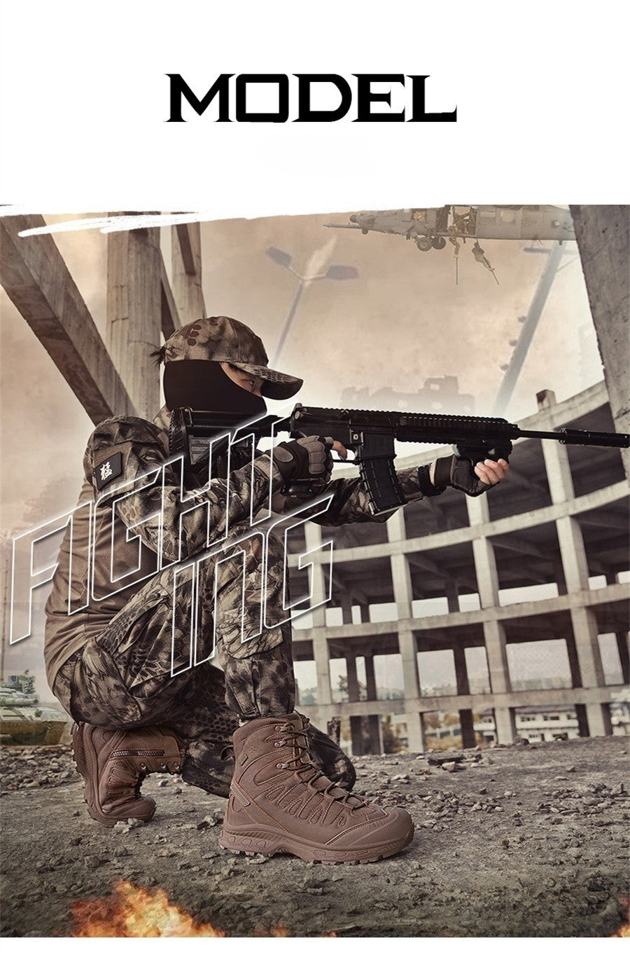 High Top Waterproof Men's Tactical Boots Hiking Shoes Large Size 47 Outdoor Sneakers Hiking Boots Non Slip Motorcycle Boots Men