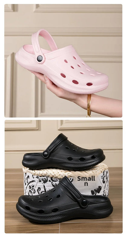 Stock Available 2024 New Large Size Beach Hollow Out Sandals Men's and Women's Garden Shoes Plus Size EVA Sole EVA Strap