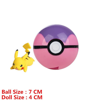 Pokémon Pokeball Com Desenhos Animados Filme Anime Figura Pikachu Charmander Eevee Squirtle Vulpix Qualidade Pet Action Model Brinquedos Presentes