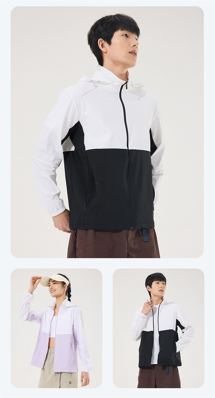 2025 new [new product upgraded skin clothing] high elastic sunscreen clothing men's and women's color contrast machine bag ice s