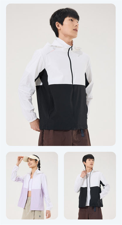 2025 new [new product upgraded skin clothing] high elastic sunscreen clothing men's and women's color contrast machine bag ice s