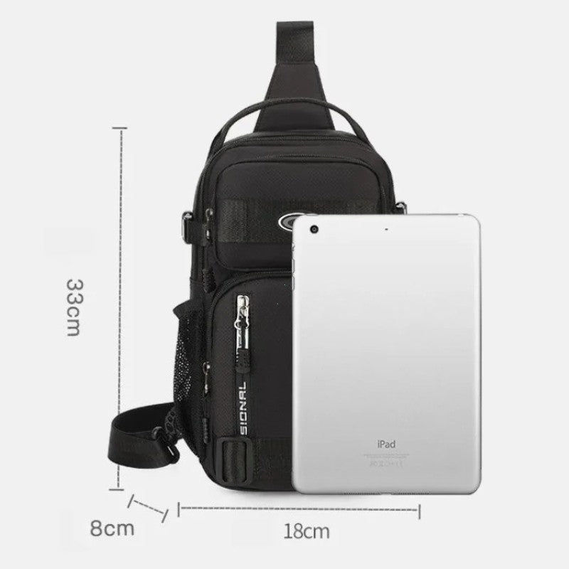Men Riding Backpack Large Capacity Chest Bag Lightweight Crossbody Sling Bag Casual Outdoor Shoulder Pack for Men Crossbody Bags