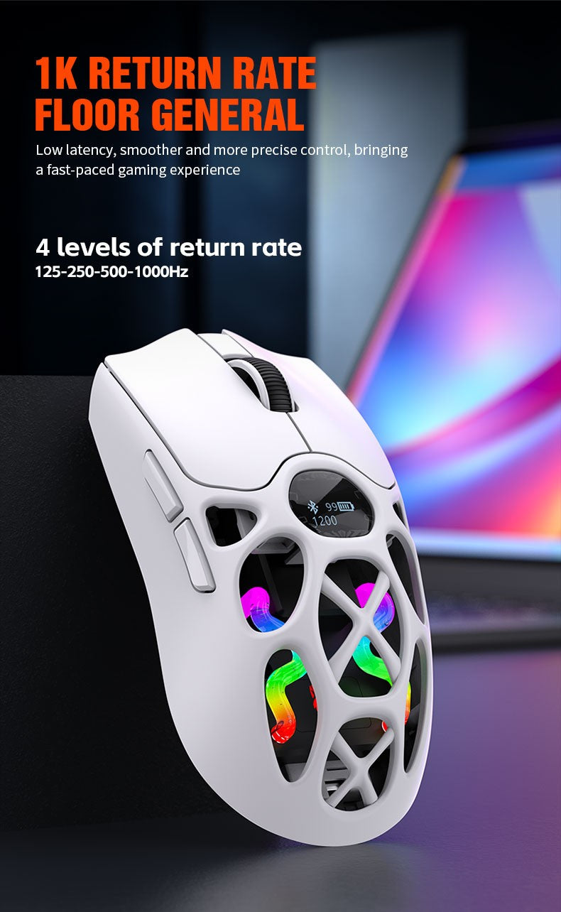 XUNFOX H16 Bluetooth wireless three-mode game mouse laptop e-sports lightweight mouse