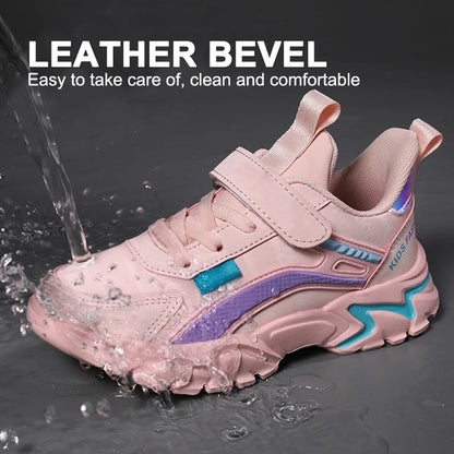 Children Sneakers Casual Shoes for Girls Pink Comfortable Leather Running Sports Kids Girl Flat Breathable Shoes