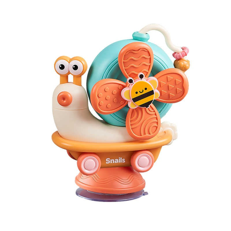 Brinquedo Giratório Caracol Destacável | Moinho de Vento com Ventosa e Brinquedo Sensorial para Carro – Jogo de Viagem Criativo para Habilidades Motoras Finas do Bebê de 0 a 12 Meses