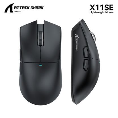 Mouse Gamer ATTACK SHARK X11 e Mouse Sem Fio X11 SE 22000 DPI, Sensor PAW3311, BT/2.4G/Com Fio, 59g Leve, 20 Milhões de Cliques