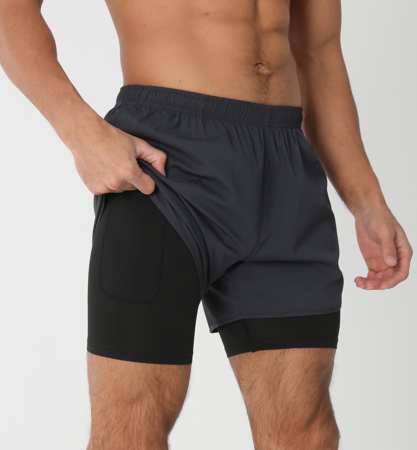 Gym Shorts Men Running Shorts with Liner Pockets Towel Loop Quick Dry Lightweight Workout Men's Breathable Athletic Sport Shorts
