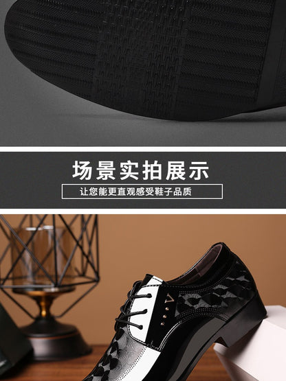 Oxfords Leather Men's Shoes Casual Dress Men Lace Up Breathable Formal Office for Man Big Size 38-48 Flats 2024