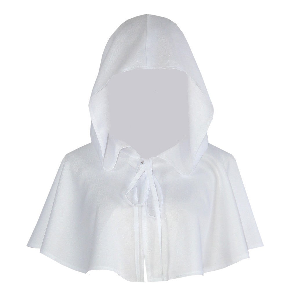 Halloween Cosplay Death Cloak Short Hooded Cloak Sorcerer Witch Costume Vampire Devil Wizard Black Cape Party Accessories 2025