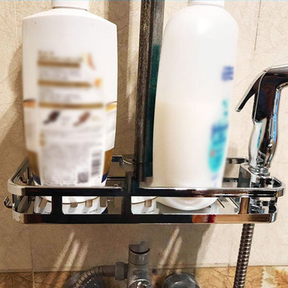 1 Bathroom Storage Shelf Bathroom Hanging Pole Shower Basket Tidy Storage Shelf 285x110mm Organiser Tray Rack Bathroom Fitting