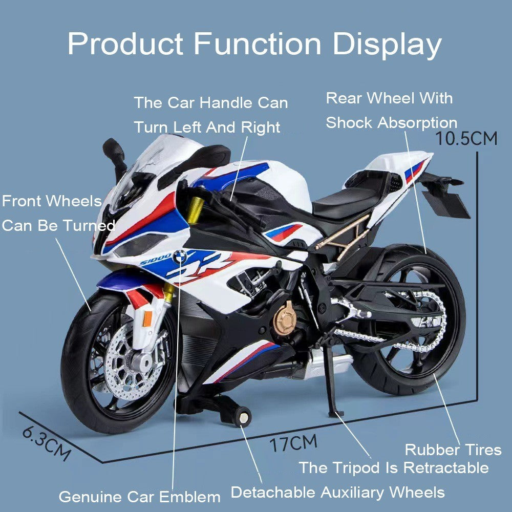 Escala 1:12 BMW S1000RR Honda CBR1000RR Liga Fundido Miniatura Motocicleta Carro Modelo Brinquedos Rodas Direcionáveis Veículos para Meninos Presentes