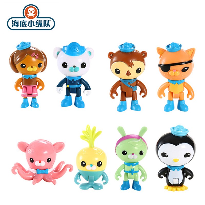 The Octonauts conjunto de brinquedos infantis Barnacles Kwazii Peso Pinguim Shellington Dashi Inkling boneco de ação de anime brinquedo infantil