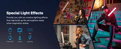 ZHIYUN Oficial CINEPEER CF100 100W RGB Bastão de Luz Portátil Luzes LED 2700K-6500K para Foto Vídeo Streaming Iluminação Fotográfica