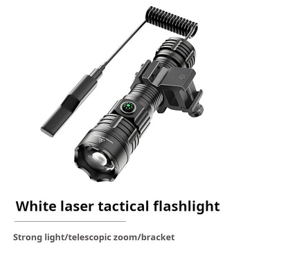 2000LM USB-C Rechargeable LED Flashlight Zoomable Beam Waterproof Outdoor Light with Mount Strobe Mode for Camping Cycling Emergency