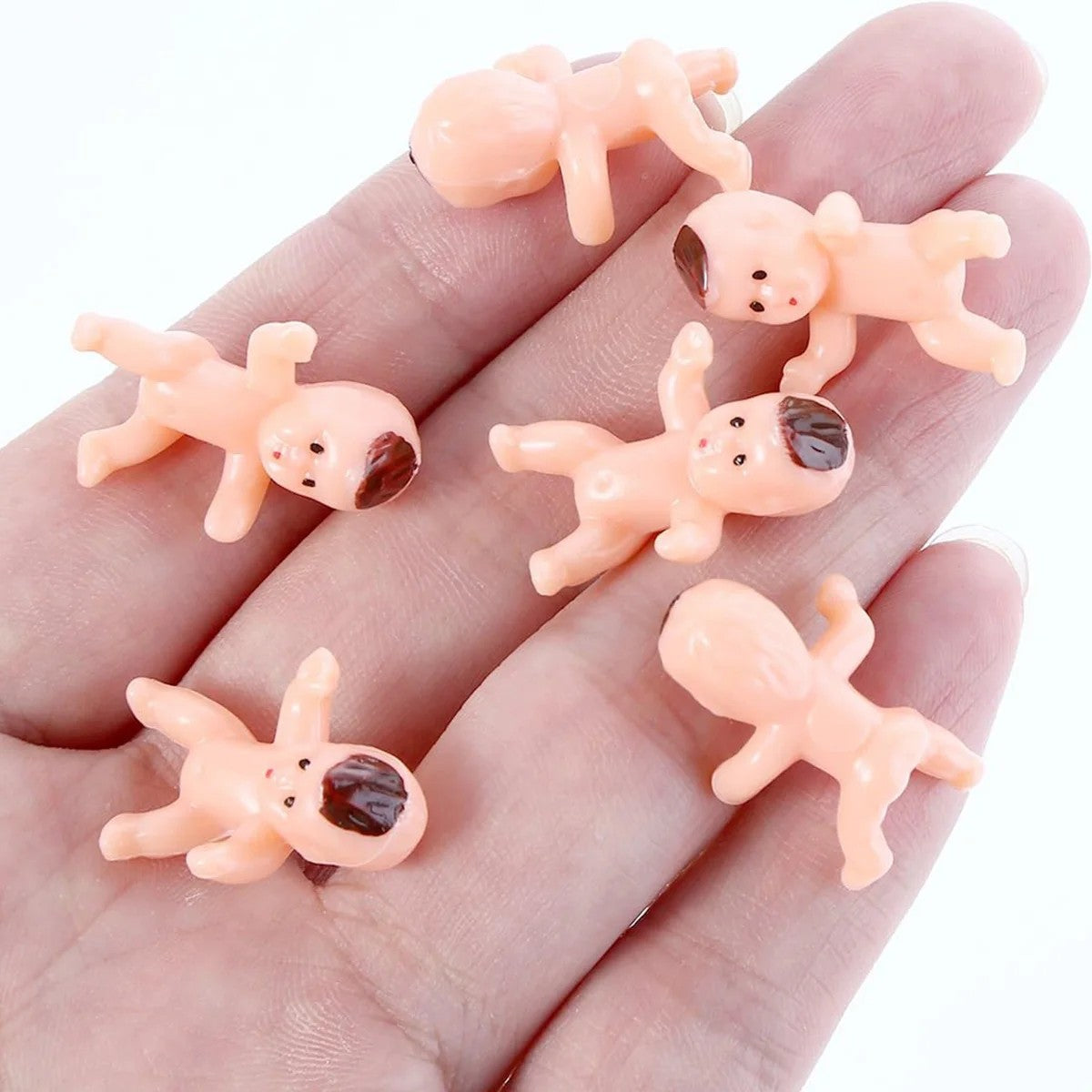 150/100/60/30Pcs Mini Plastic Babies Doll for Baby Shower Ice Cube Game Mini Baby Gender Reveal Baby shower Party Favors Decor