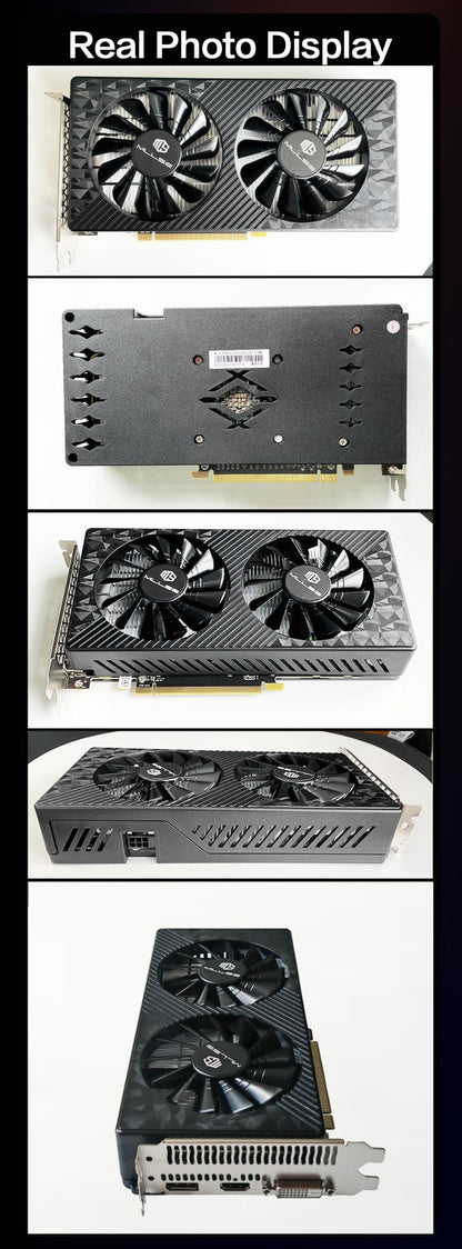 MLLSE AMD RX 590 GME 8GB Placa de Vídeo para Jogos GDDR5 256Bit PCI Express 3.0 ×16 6 Pinos Radeon GPU rx 590 8gb Series