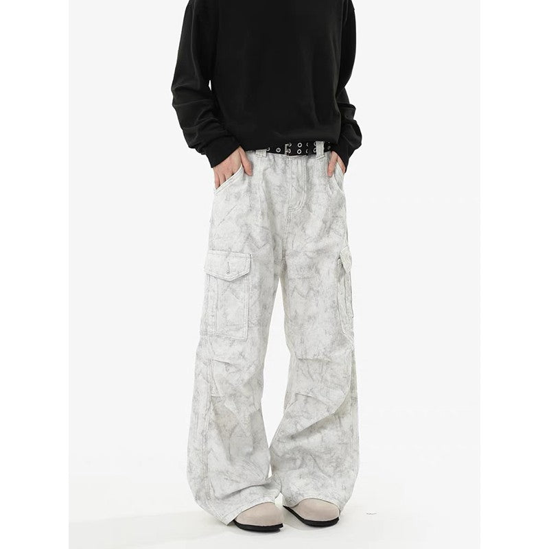 Summer Men's Y2k White Pants Baggy Streetwear Harajuku Japanese 2000s Style Pants Jogger 90s Vintage Trousers Fashion Clothes