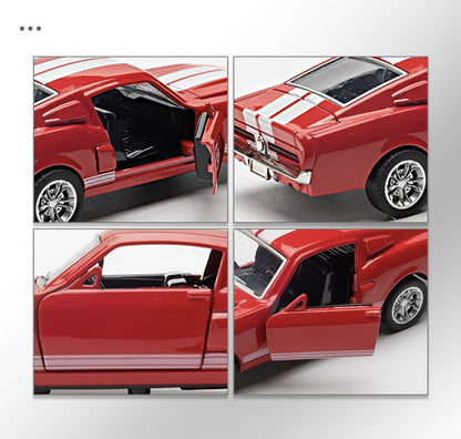 1:32 Alloy Diecast Mustang GT Classic Vintage Car Model Pull Back Car Miniature Vehicle Replica For Collection Gift for Kid