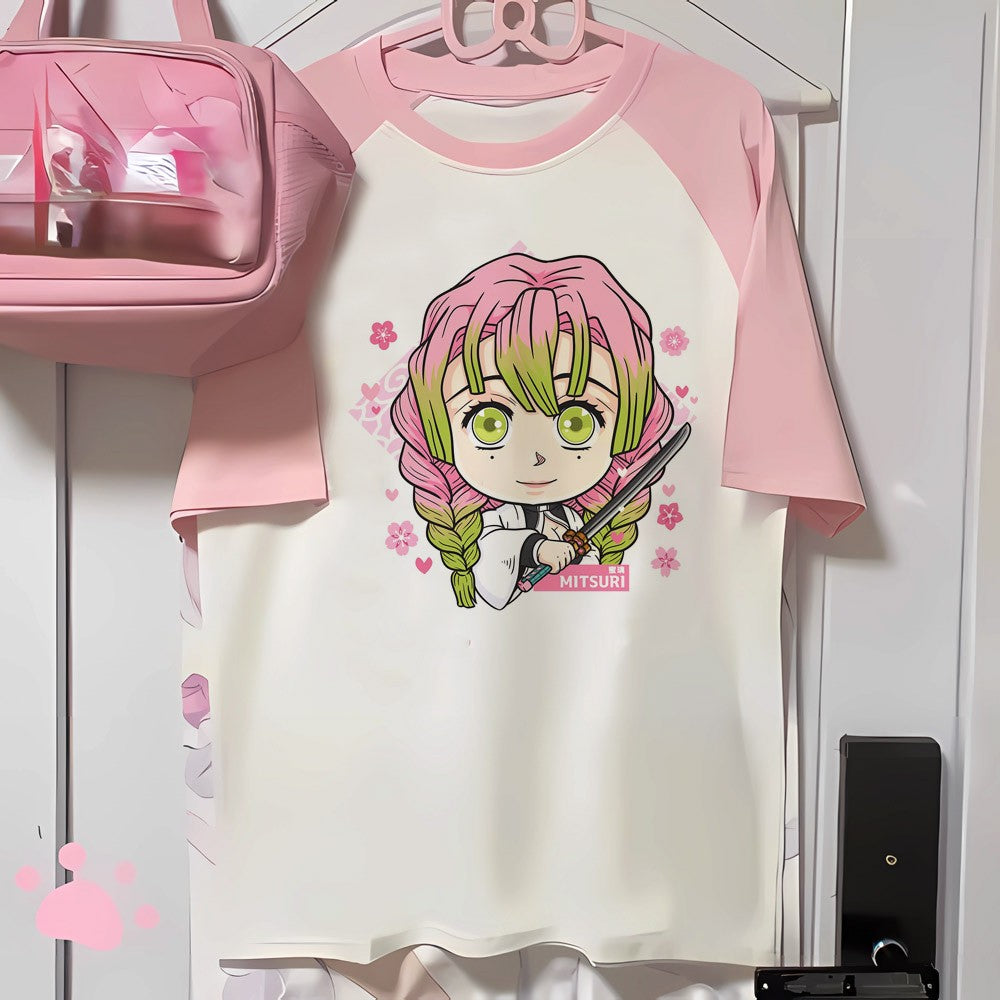 Mitsuri top women anime t shirt girl 2000s Japanese funny clothing
