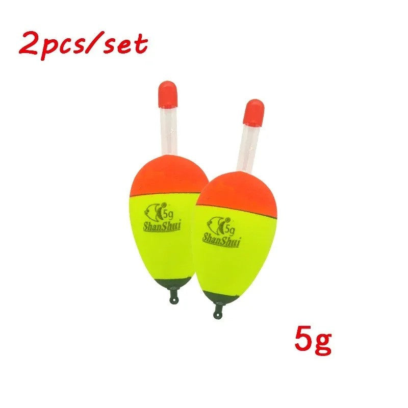 2/10pcs EVA Luminoso Pesca Noite Flutuante Luz Vara Espuma Plástica Bobber Mar Pesca em Rocha Chumbadas Flutuadores Acessórios de Pesca