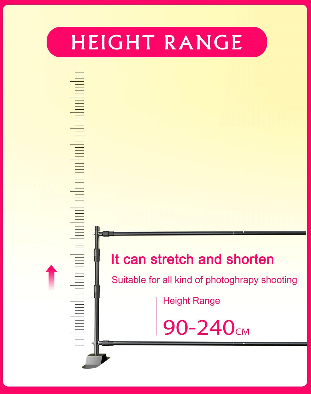 Double-Crossbar Backdrop Background Stand Frame Support System For Photography Photo Studio Video Muslin Green Screen