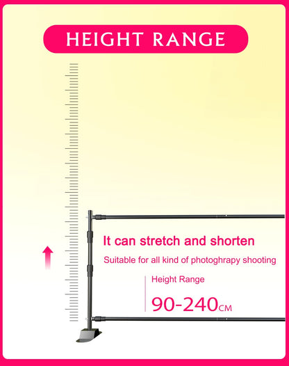 Double-Crossbar Backdrop Background Stand Frame Support System For Photography Photo Studio Video Muslin Green Screen