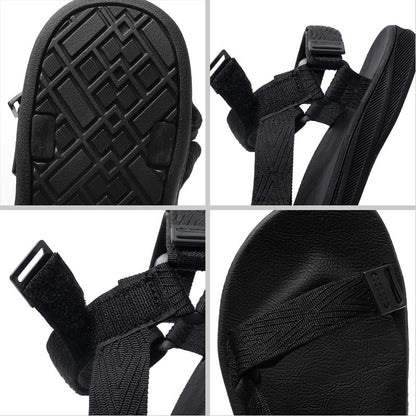 Black Men's Outdoor Casual Arch Support Sandals Anti-Slip Breathable Beach Holiday Sports Sandals for Summer Walking Size 40-45