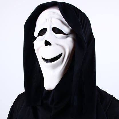 Halloween Cosplay Screaming Horror Props Mask, Breathable Skeleton Mask Horror Party Halloween Role-Playing Props