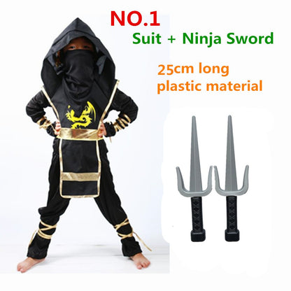 Kids Costume Ninja Cosplay Boys Birthday Party Fancy Dress Children Carnival Suit Clothing