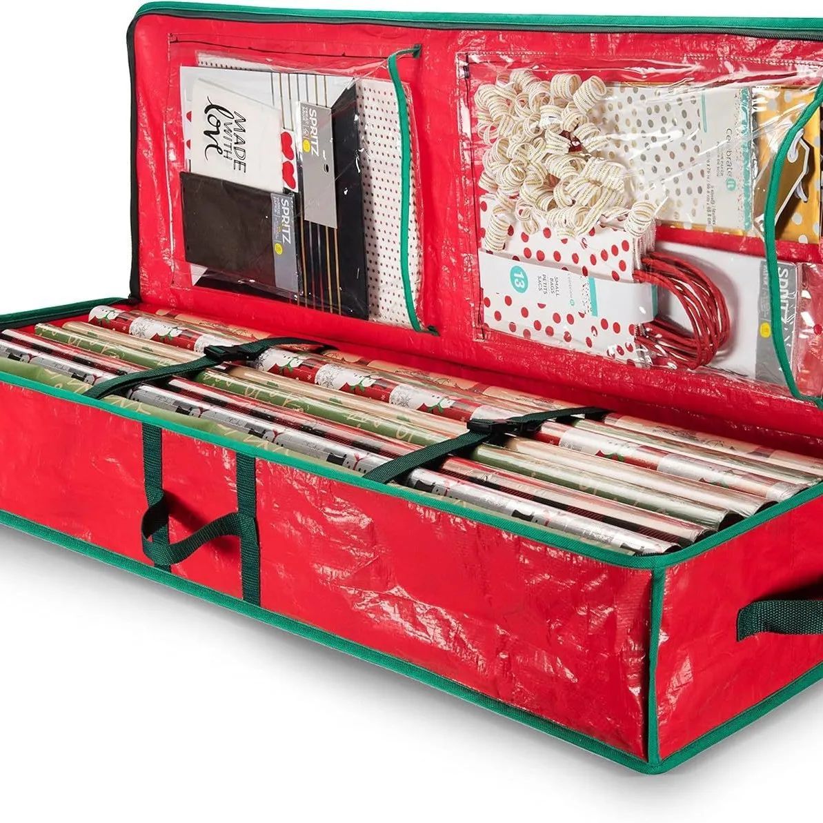 Christmas Tree Storage Bag Heavy Duty Tree Bag Reinforced Handle and Zipper Waterproof Storage Bag Christmas Packaging Bag