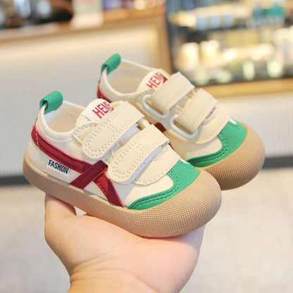 Spring and Autumn 2024 New Korean version of indoor girls canvas shoes soft-soled children's baby toddler shoes children's shoes