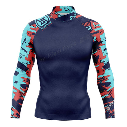RT Rashguard Camouflage Long Sleeve Surfing Shirt UV Protection Swimwear UPF Summer Lycra Sunscreen Beachwear