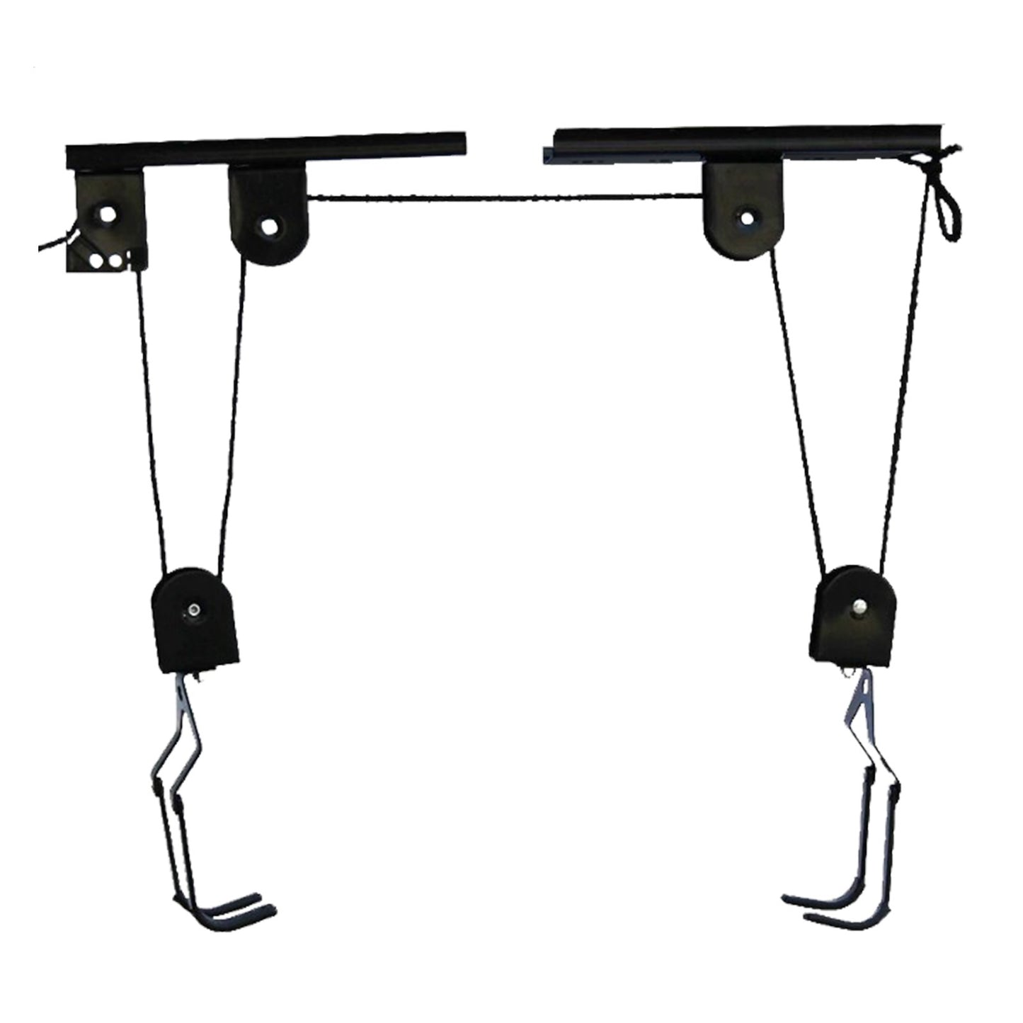 Elevador de bicicleta para teto de garagem, sistema de polias, conjunto de suportes para armazenamento de bicicletas em garagem