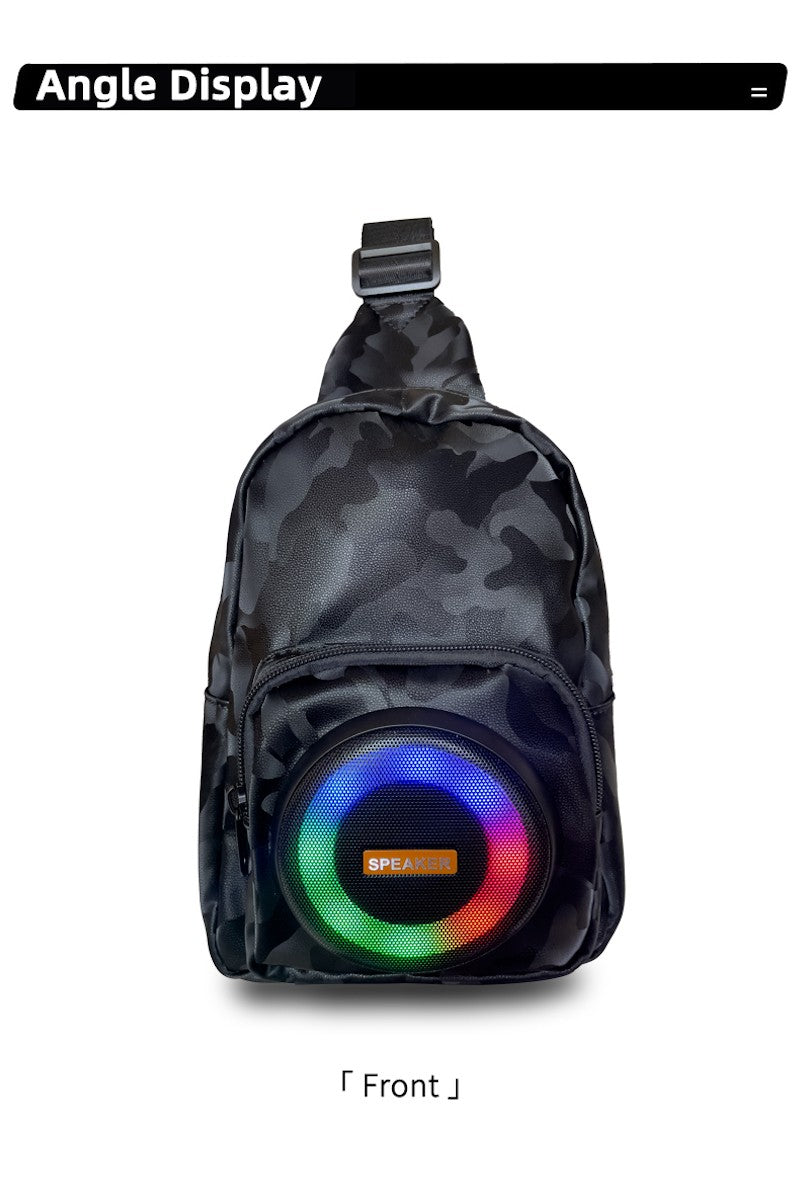 Wireless Bluetooth Speaker Bag Chest Bag for Men Crossbody Bag Waist Bag Hifi Sound Quality Cycling Music Bag Back to School Bag