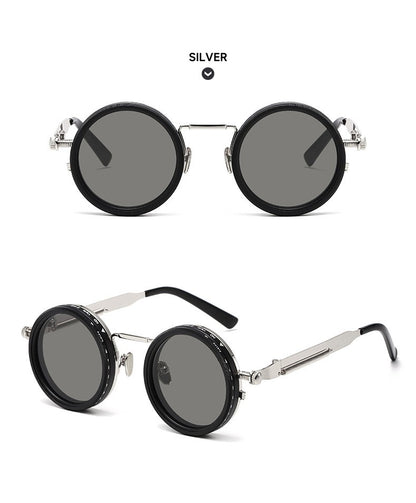 Polarized Round Sunglasses Men ND9 Adjustable Dimming Sun Glasses Women Retro Punk Fishing Eyeglasses Outdoor Shades UV400