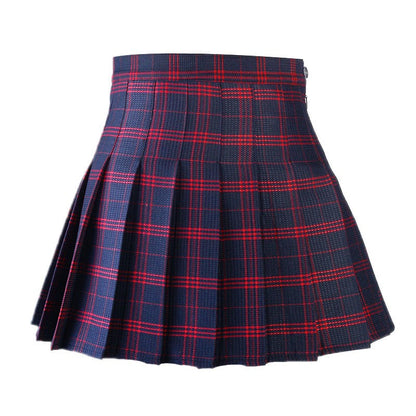 Harajuku 0Women Pleat Skirt 0Preppy Style Plaid 0Mini Cute Japanese School Uniforms Ladies Jupe Kawaii