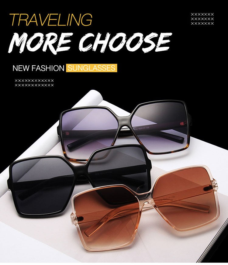 Higody Fashion Women Oversized Sunglasses Gradient Plastic Brand Designer Eyewear Female Sun Glasses UV400 Lentes De Sol Mujer