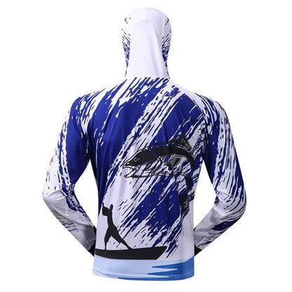 Moletom Profissional de Pesca com Máscara Anti-UV Protetor Solar Roupas de Proteção Solar Camisa de Pesca Respirável Secagem Rápida Camisa de Pesca