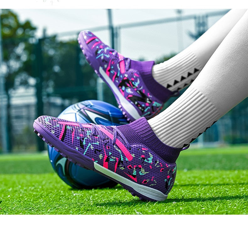 LiXingMing Football Boots Men White Professional High-Tops Soccer Society Cleats Football Shoes Non-Slip Match Training Sneaker